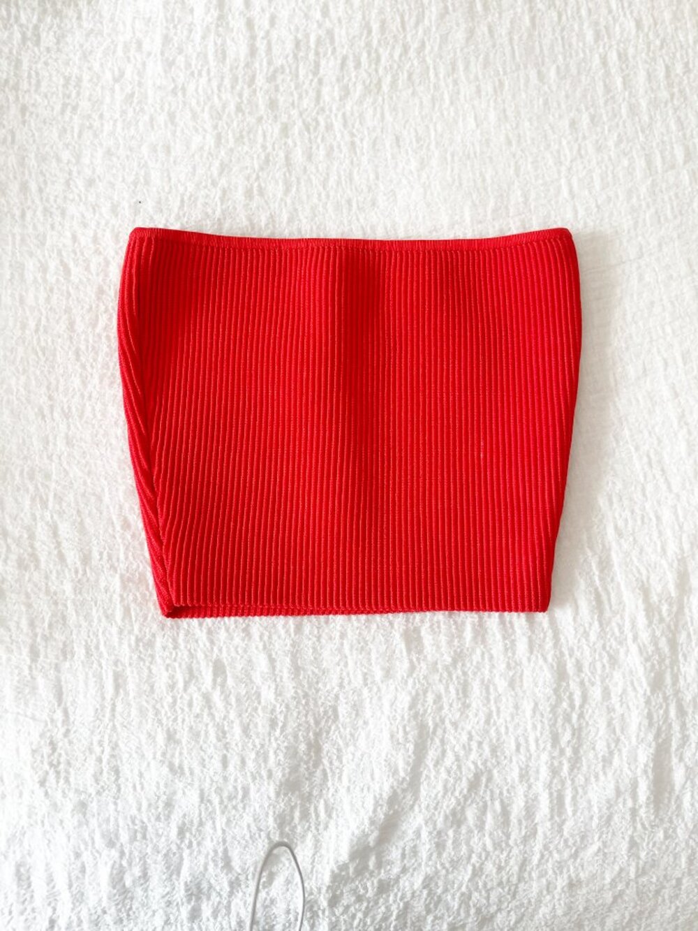 ✨ NWOT Red Babaton Sculpt Knit Cropped Tube Top | Aritzia